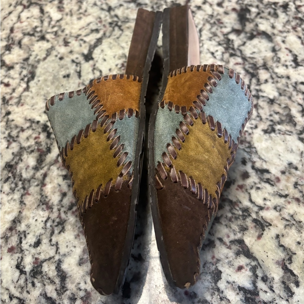 Salvatore Ferragamo Multicolor Patchwork Mules - image 2